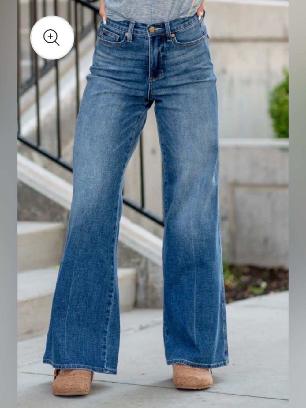 Judy Blue Medium Wash Wide Leg Jeans